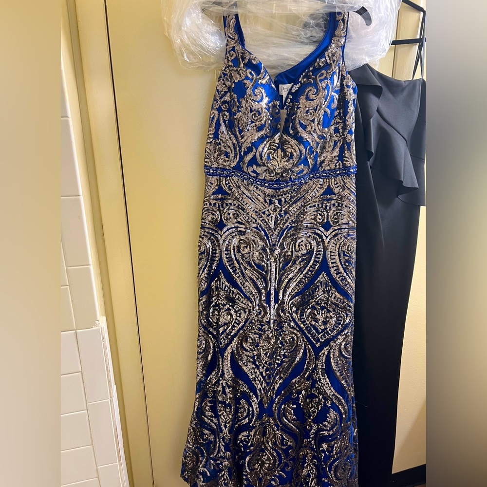 Blue&Gold Prom Dress